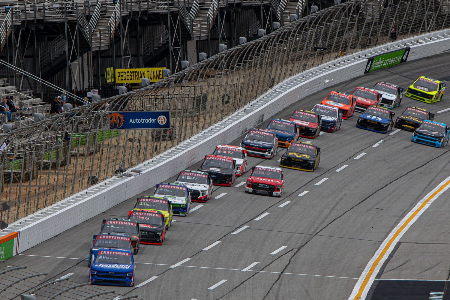 Kyle Busch leads the Fr8 Racing 208 at EchoPark Speedway on February 21st 2026.