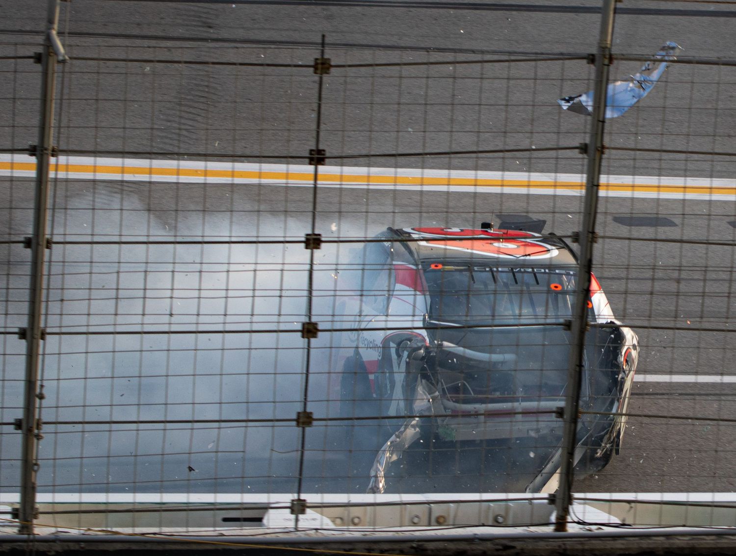 Ryan Sieg crashes during the Bennet Transportation & Logistics 250 on February 21st 2026