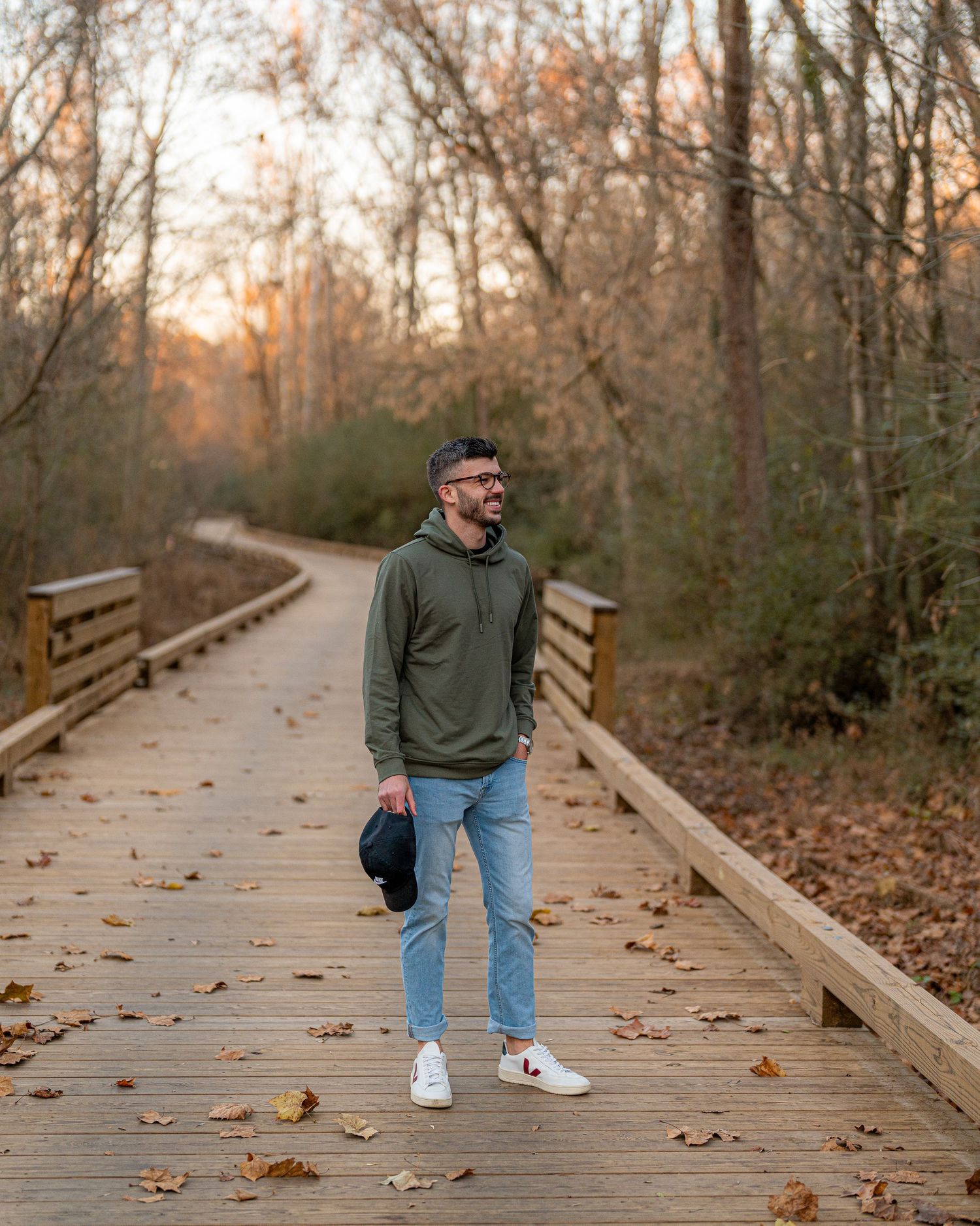 Adventure photo portrait in nature