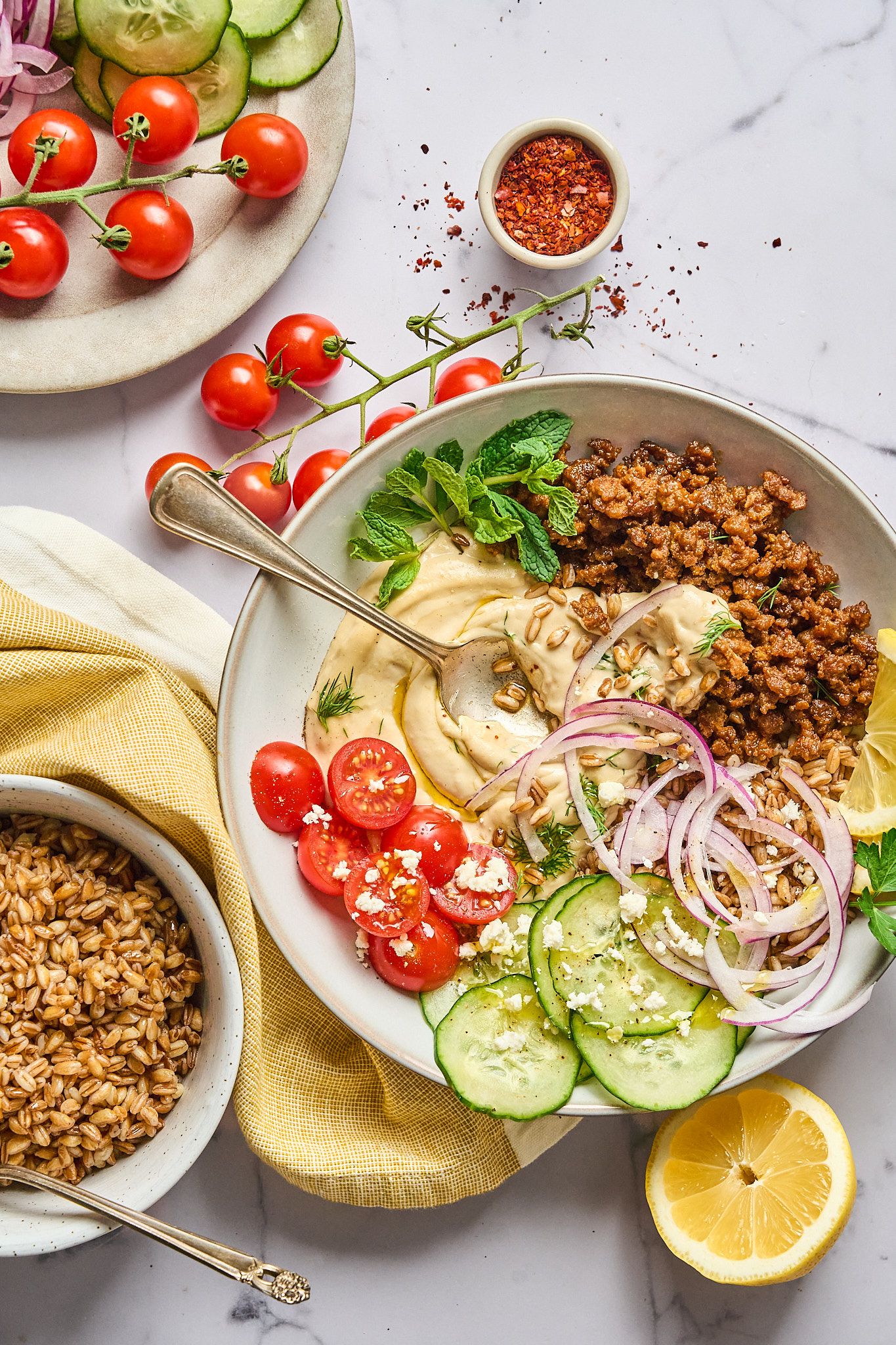 Ingredient-focused food photo with professional styling
