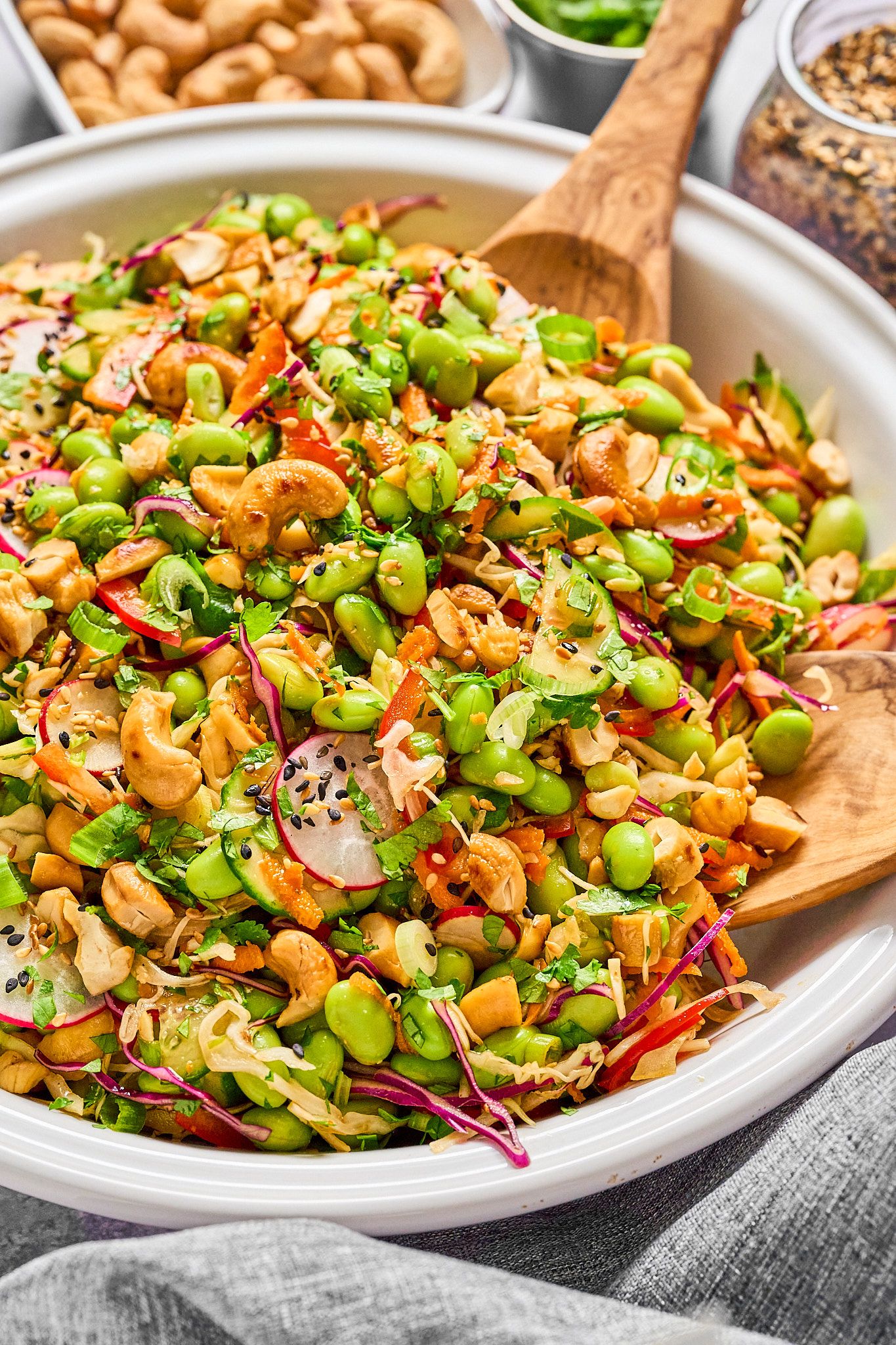 Close-up of a recipe highlighting textures and colors in natural light
