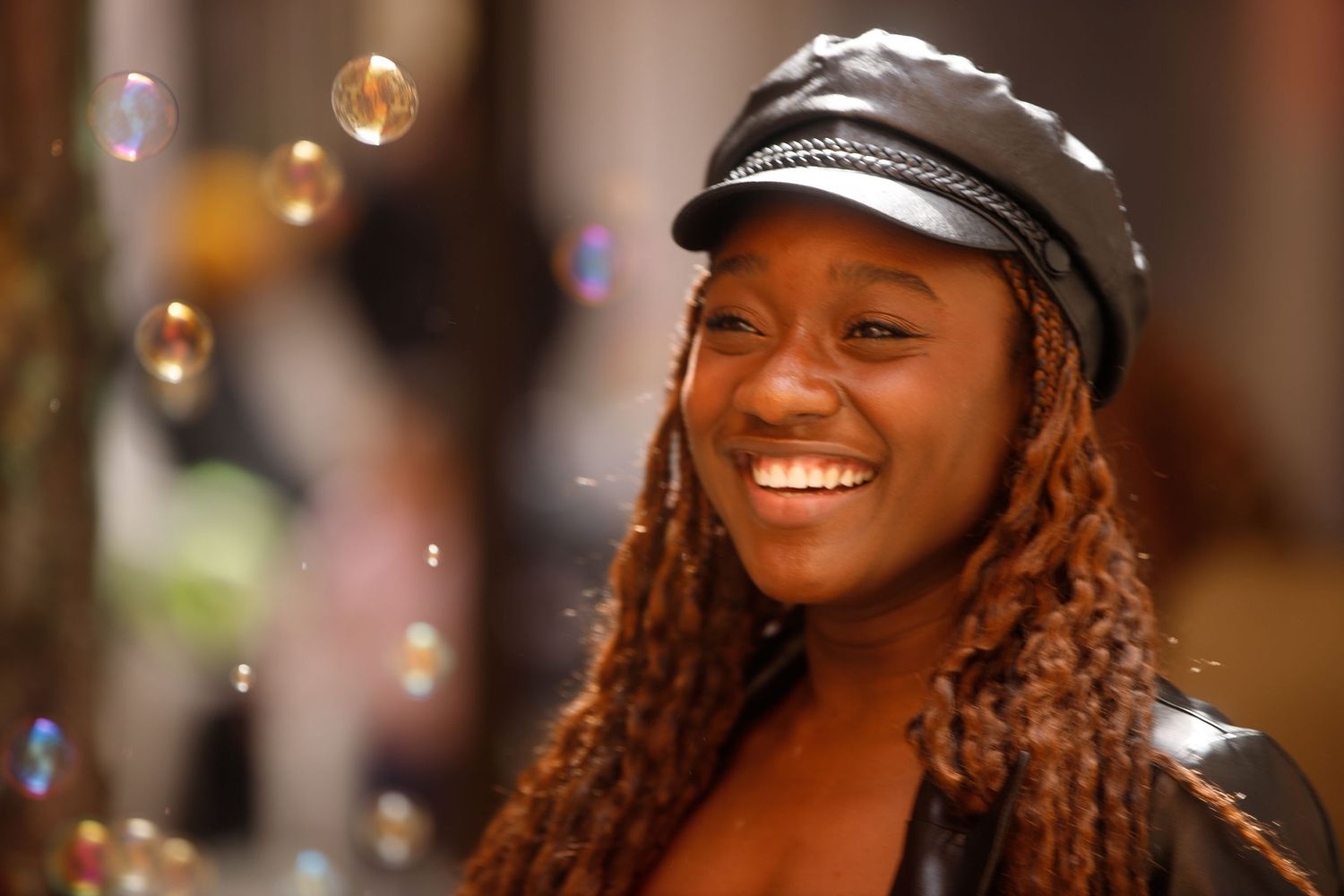 Joyful performance shots with sparkly lighting effects creating magical atmosphere.