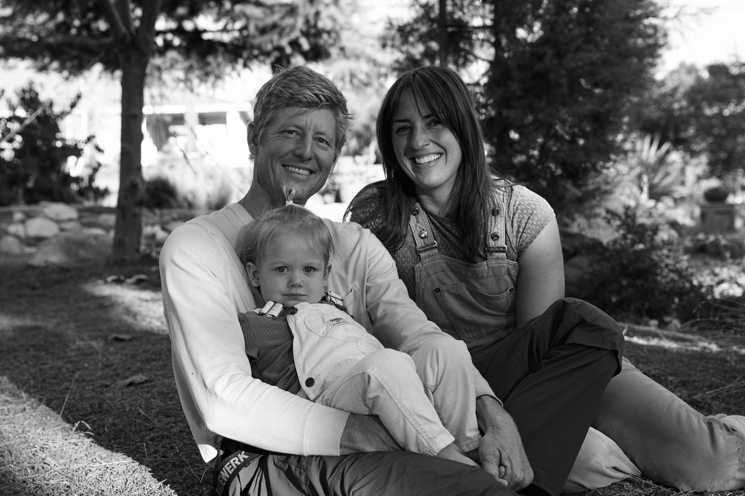 Black and white series showing joyful moments of people relaxing outdoors.