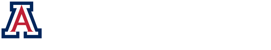 The University of Arizona logo featuring a stylized navy blue and red 