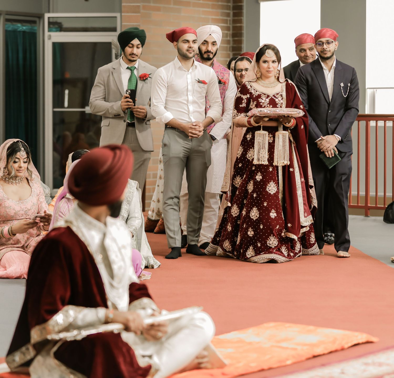 Sikh Anand Karaj wedding ceremony inside gurdwara, Vancouver