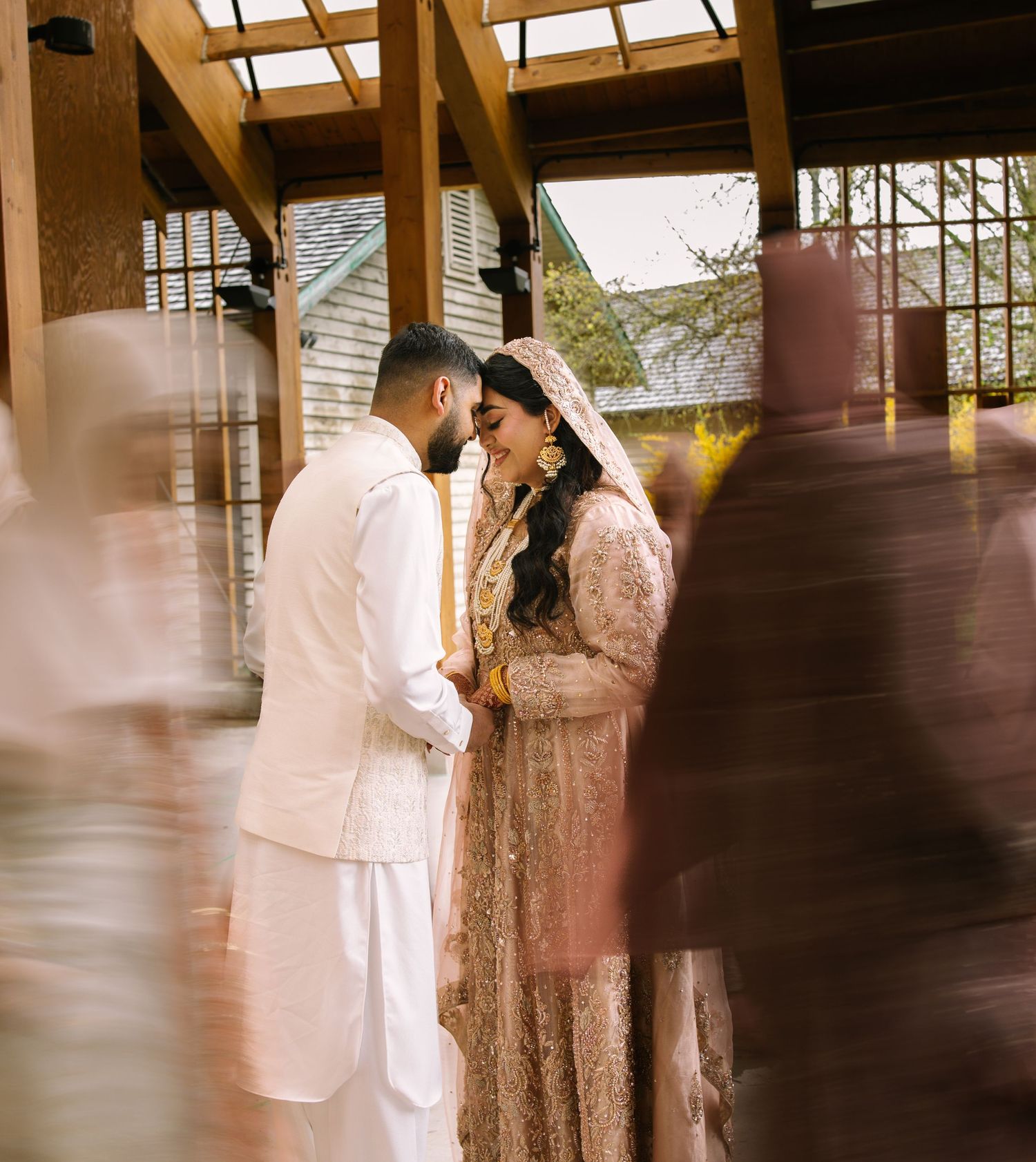 muslim Bride and groom romantic moment