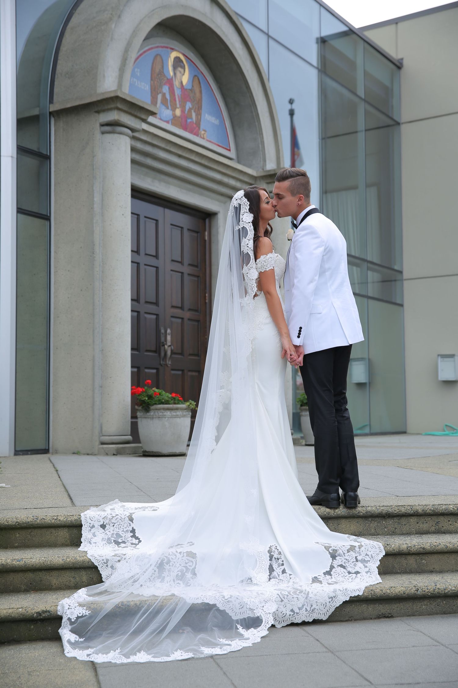 Bride and groom during outdoor South Asian wedding ceremony, Fraser Valley wedding photography