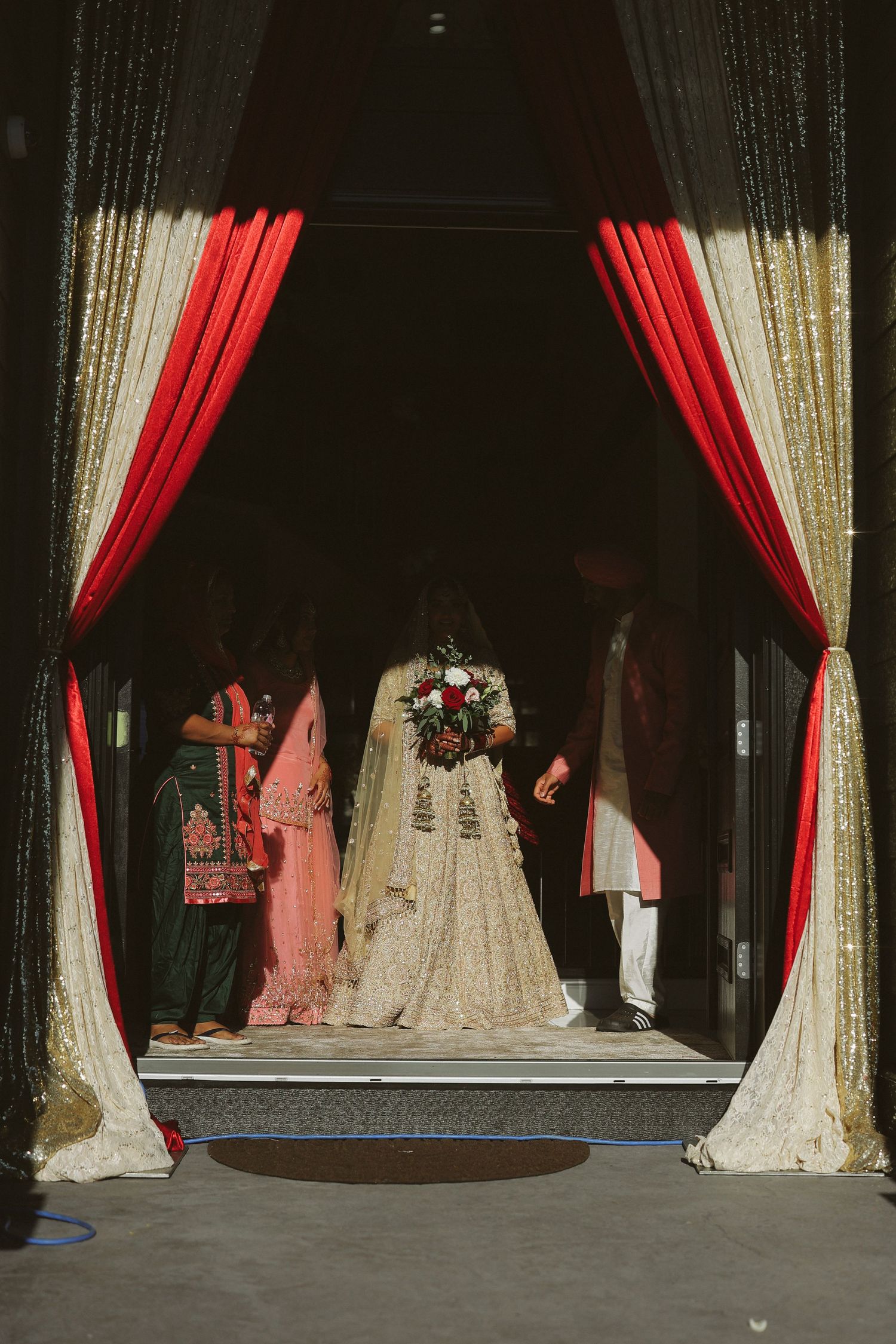 Bride going to gurdwara for lavan this is a part of bridal morning preparations, Vancouver wedding photography