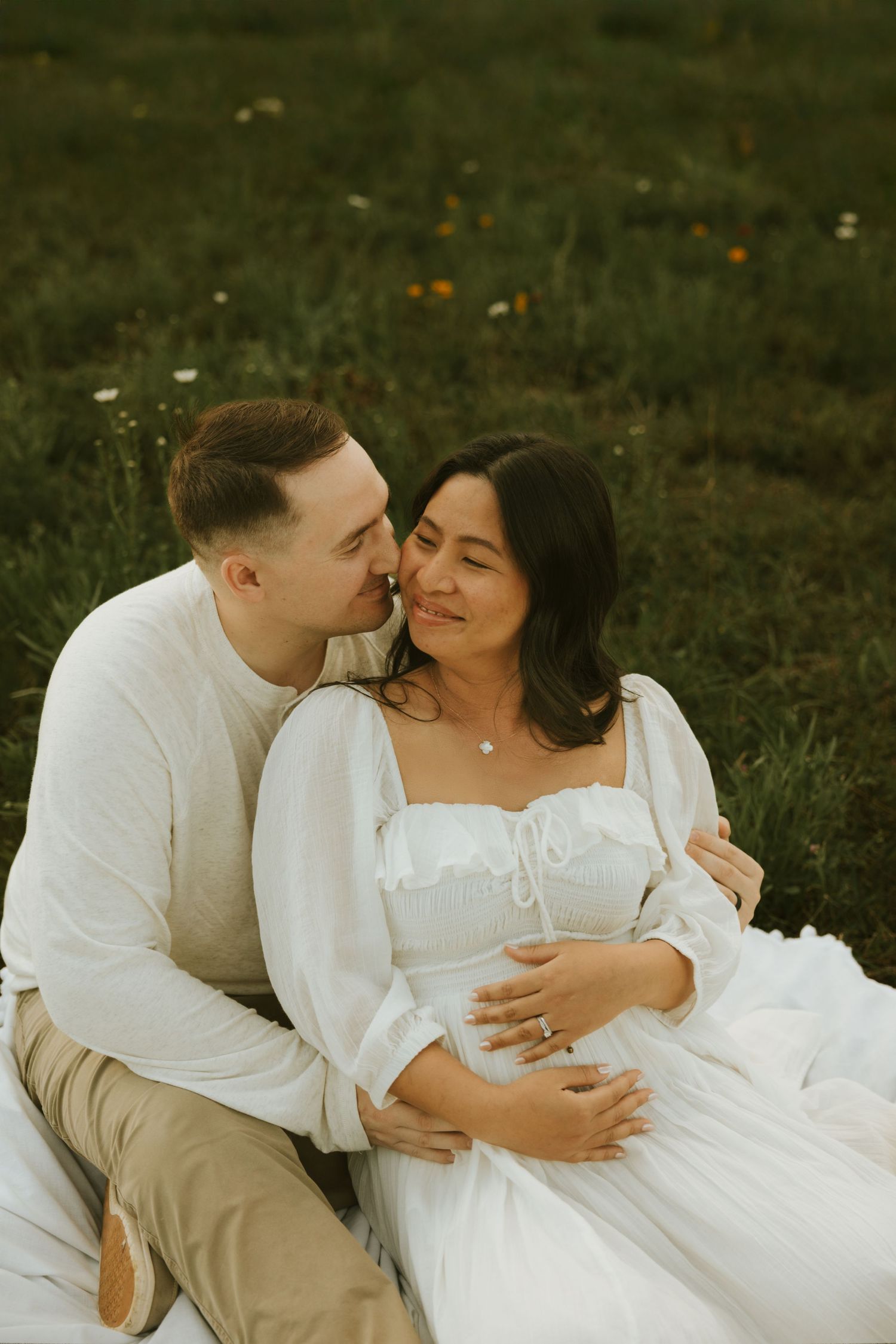 Documentary maternity photos in Savannah Georgia surrounded by soft light and nature