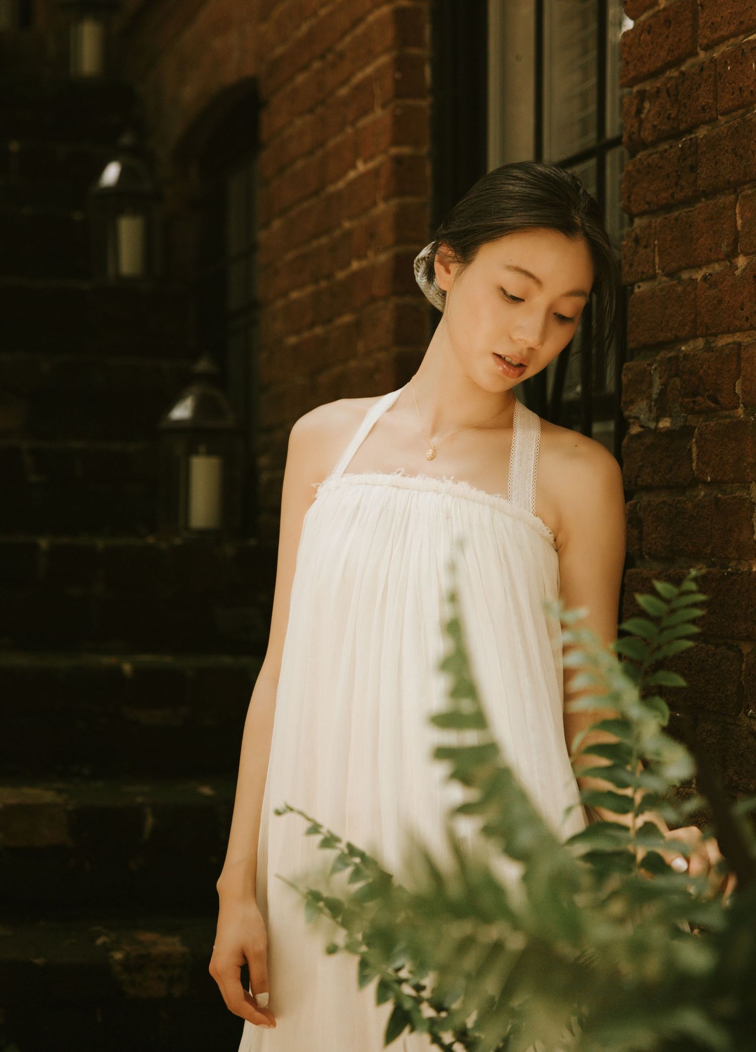 Natural portrait photography in Savannah Georgia captured in soft outdoor light