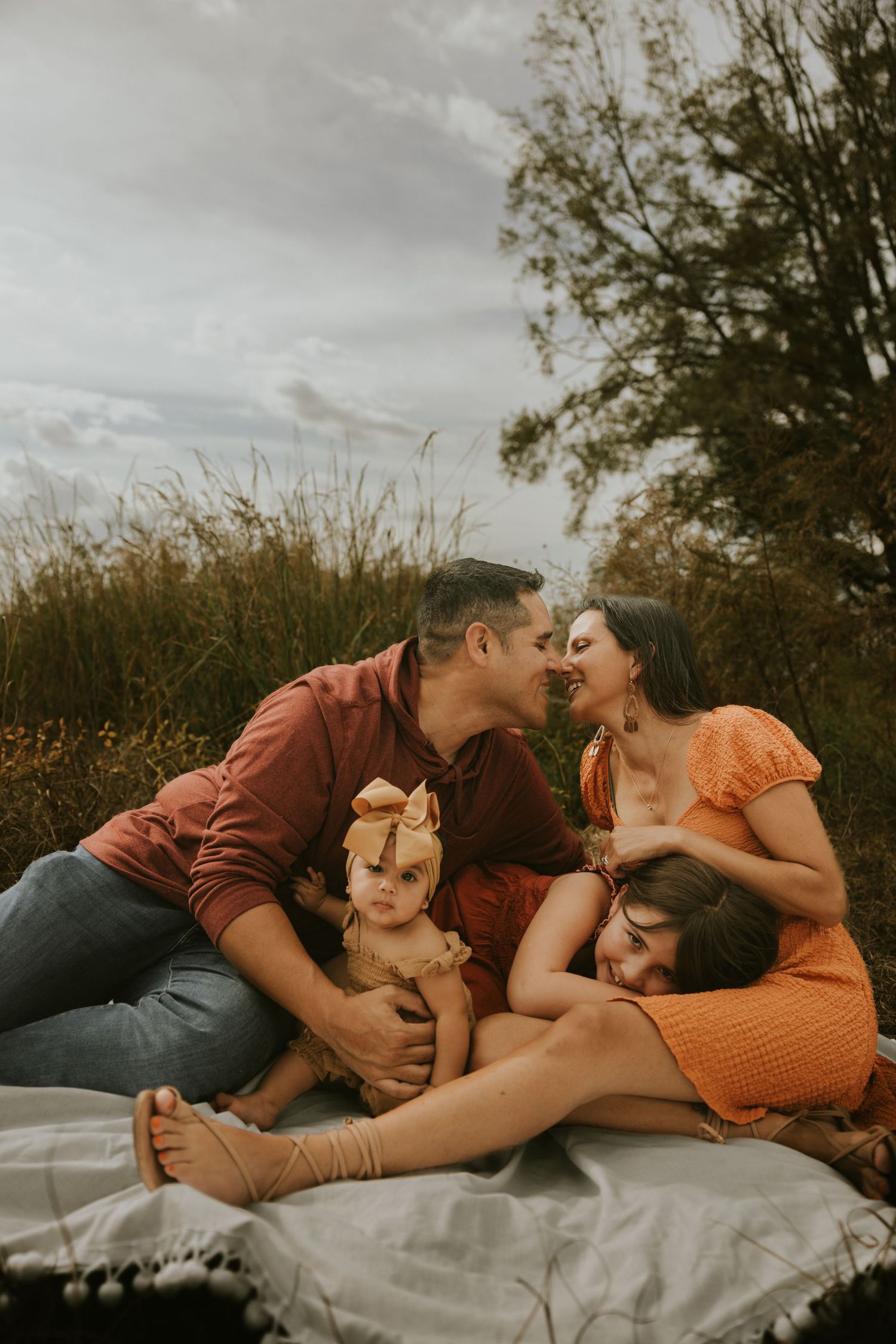 lifestyle family portrait captured outdoors in the CSRA with natural light.