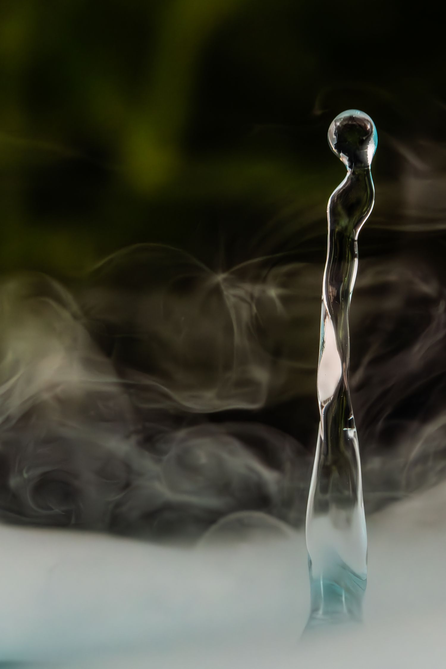Drop Motion series: Water drop, laser, and fog art photography