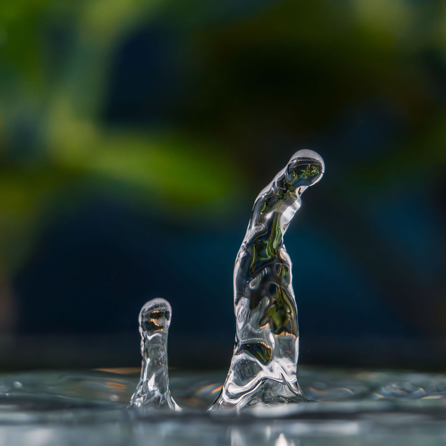 Drop Motion series: Water drop, laser, and fog art photography