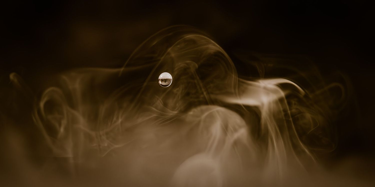 Drop Motion series: Water drop, laser, and fog art photography