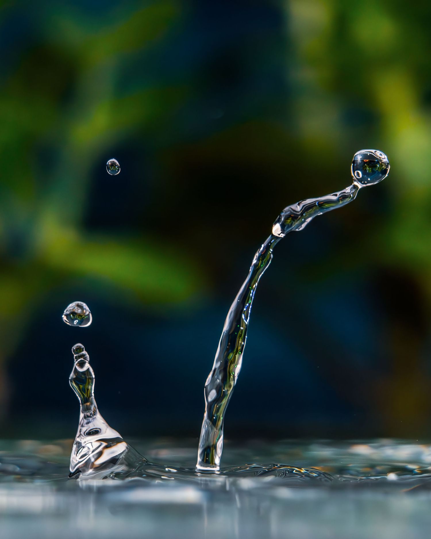 Drop Motion series: Water drop, laser, and fog art photography