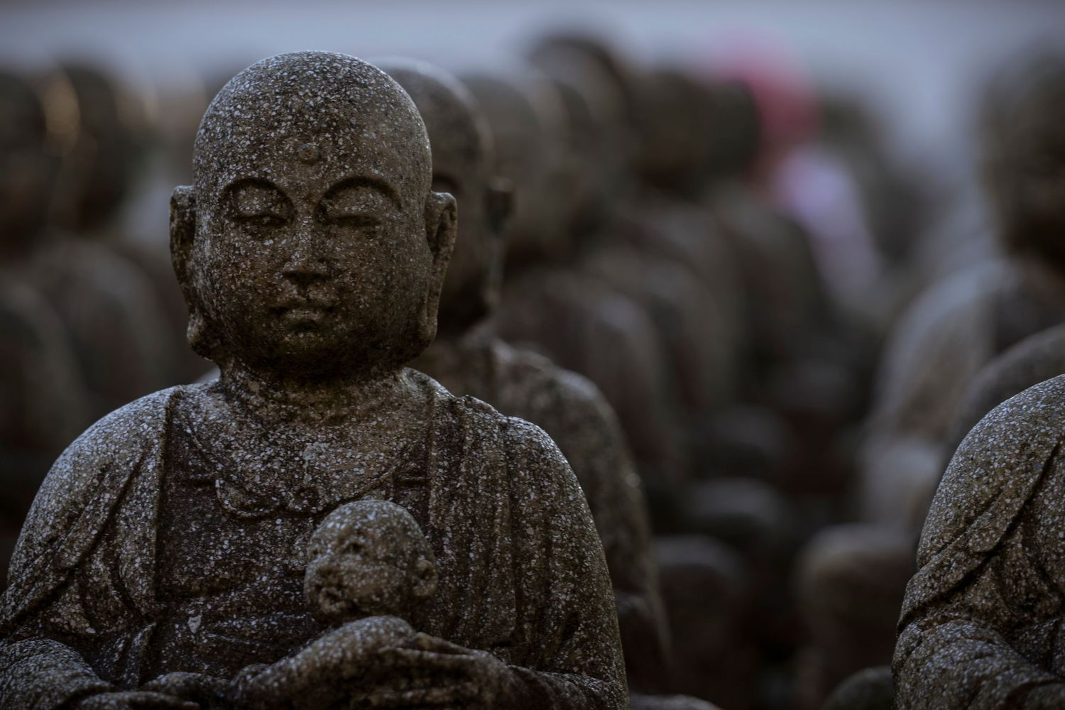Nomiyama Kannon-Ji Temple. Japan Buddhism. Mizuko Jizo statues