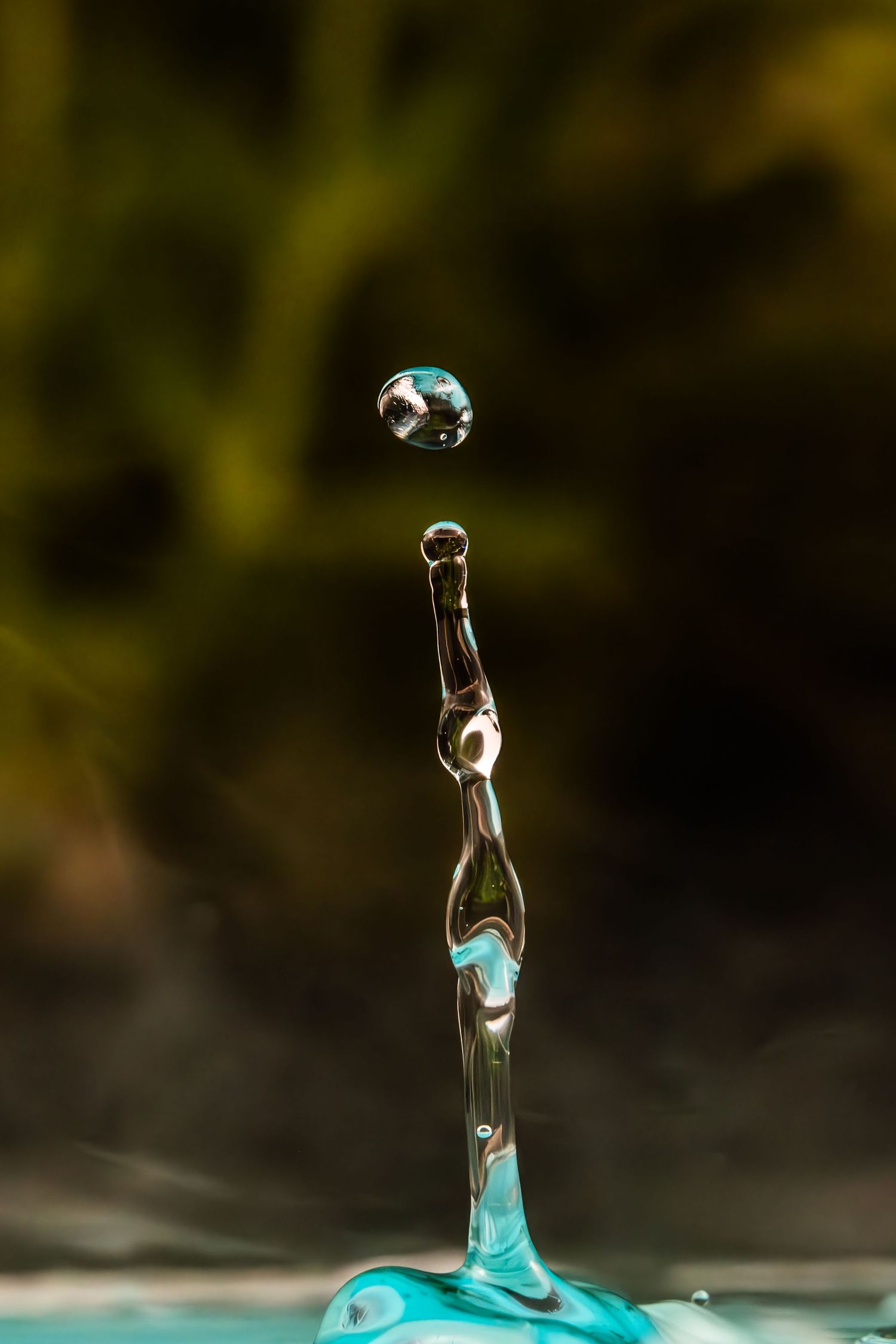 Drop Motion series: Water drop, laser, and fog art photography