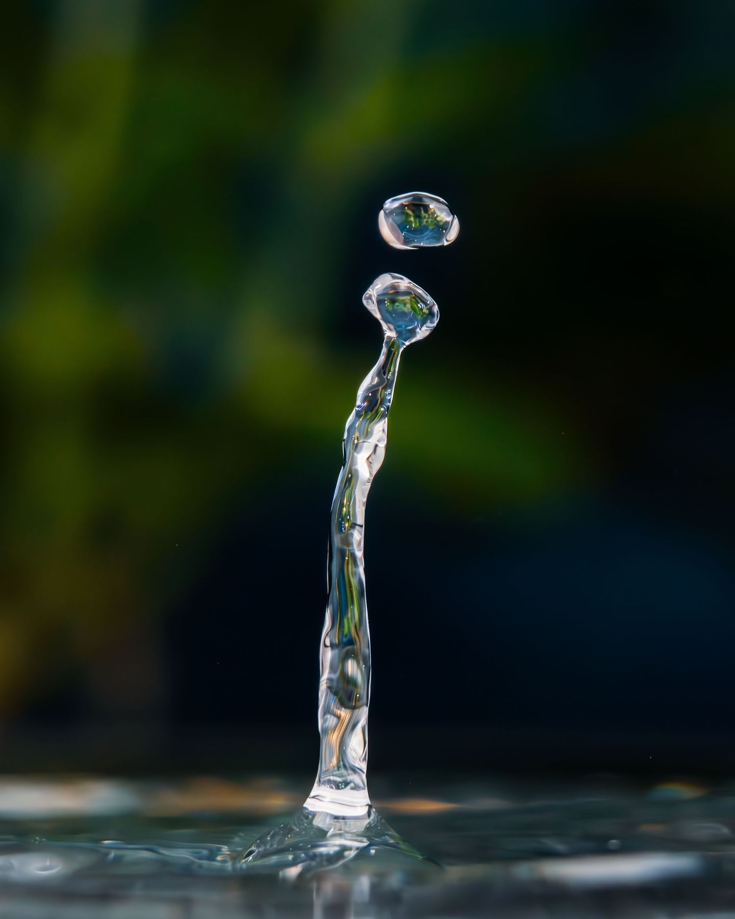 Drop Motion series: Water drop, laser, and fog art photography