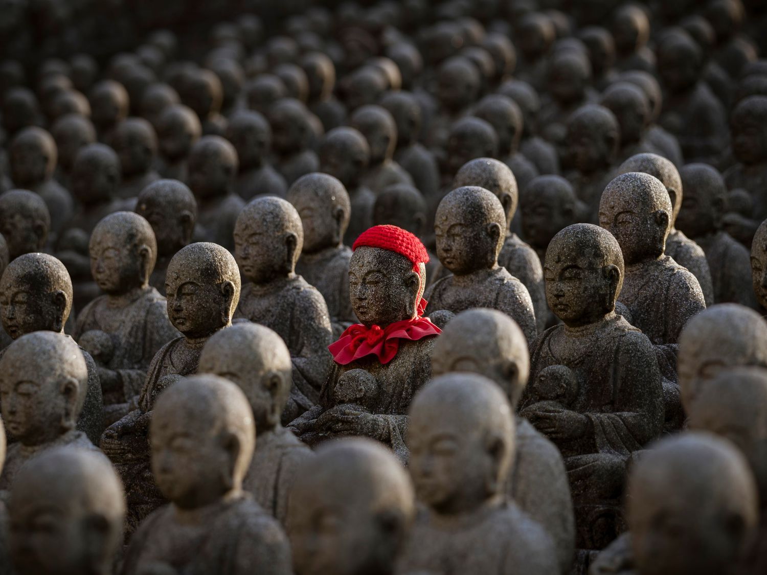 Nomiyama Kannon-Ji Temple. Japan Buddhism. Mizuko Jizo statues