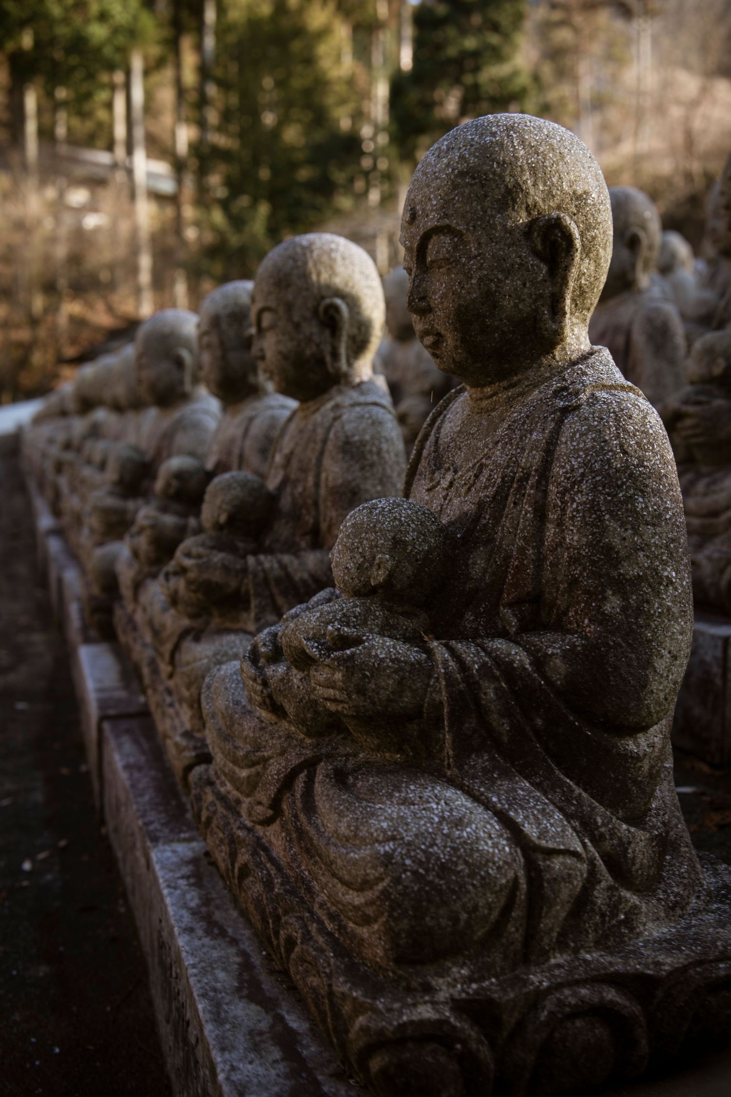 Nomiyama Kannon-Ji Temple. Japan Buddhism. Mizuko Jizo statues