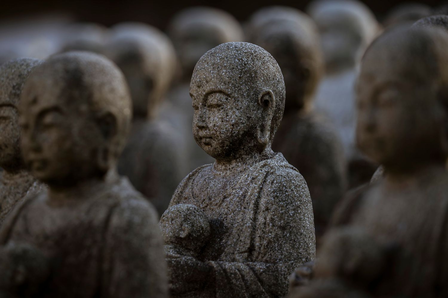 Nomiyama Kannon-Ji Temple. Japan Buddhism. Mizuko Jizo statues