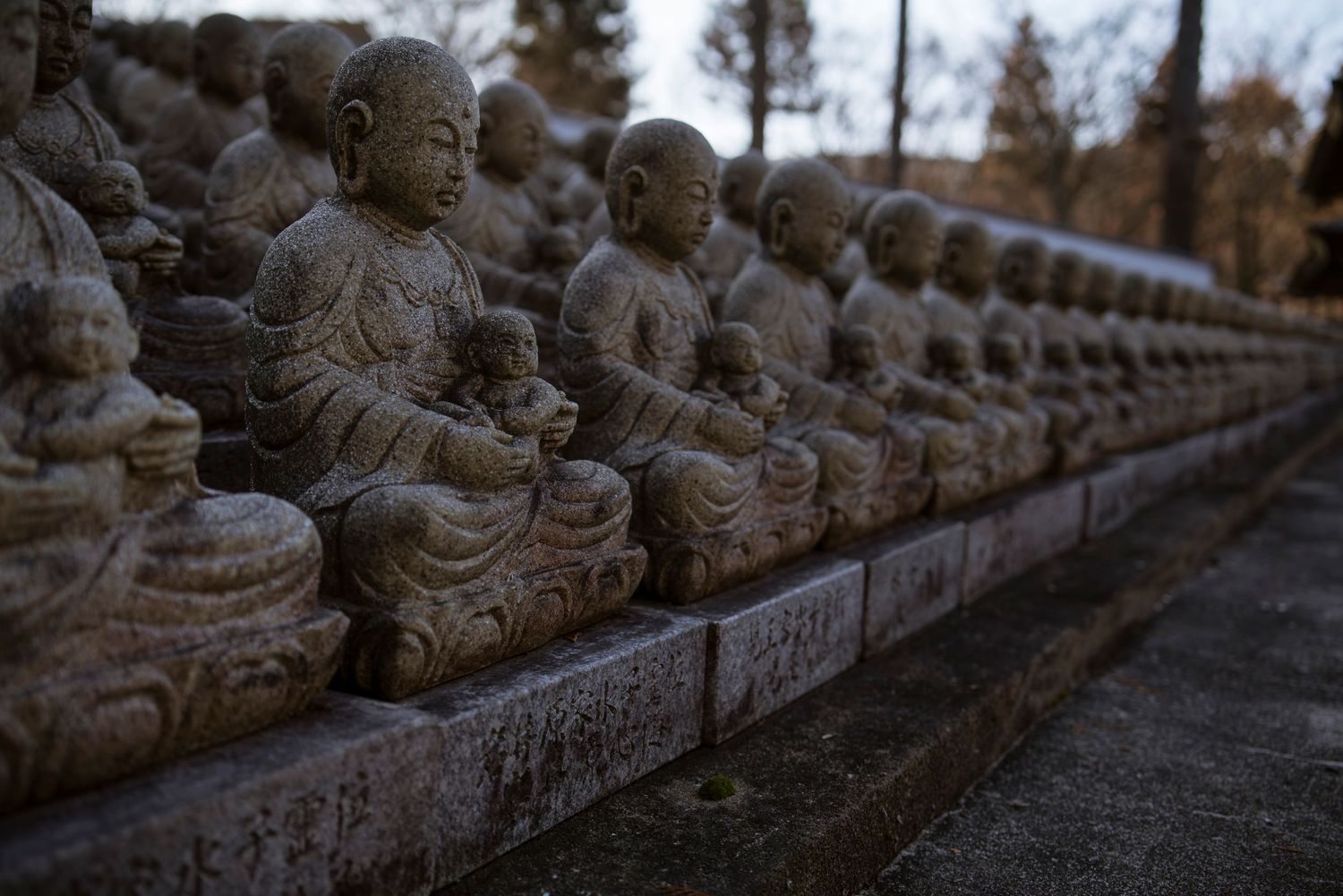 Nomiyama Kannon-Ji Temple. Japan Buddhism. Mizuko Jizo statues
