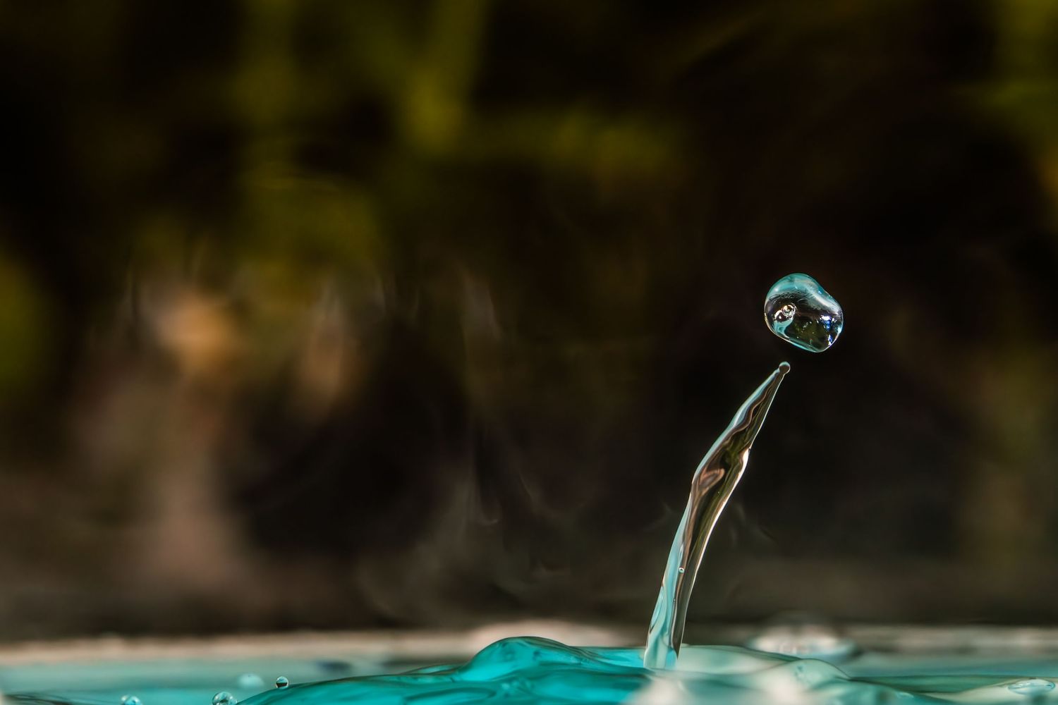 Drop Motion series: Water drop, laser, and fog art photography