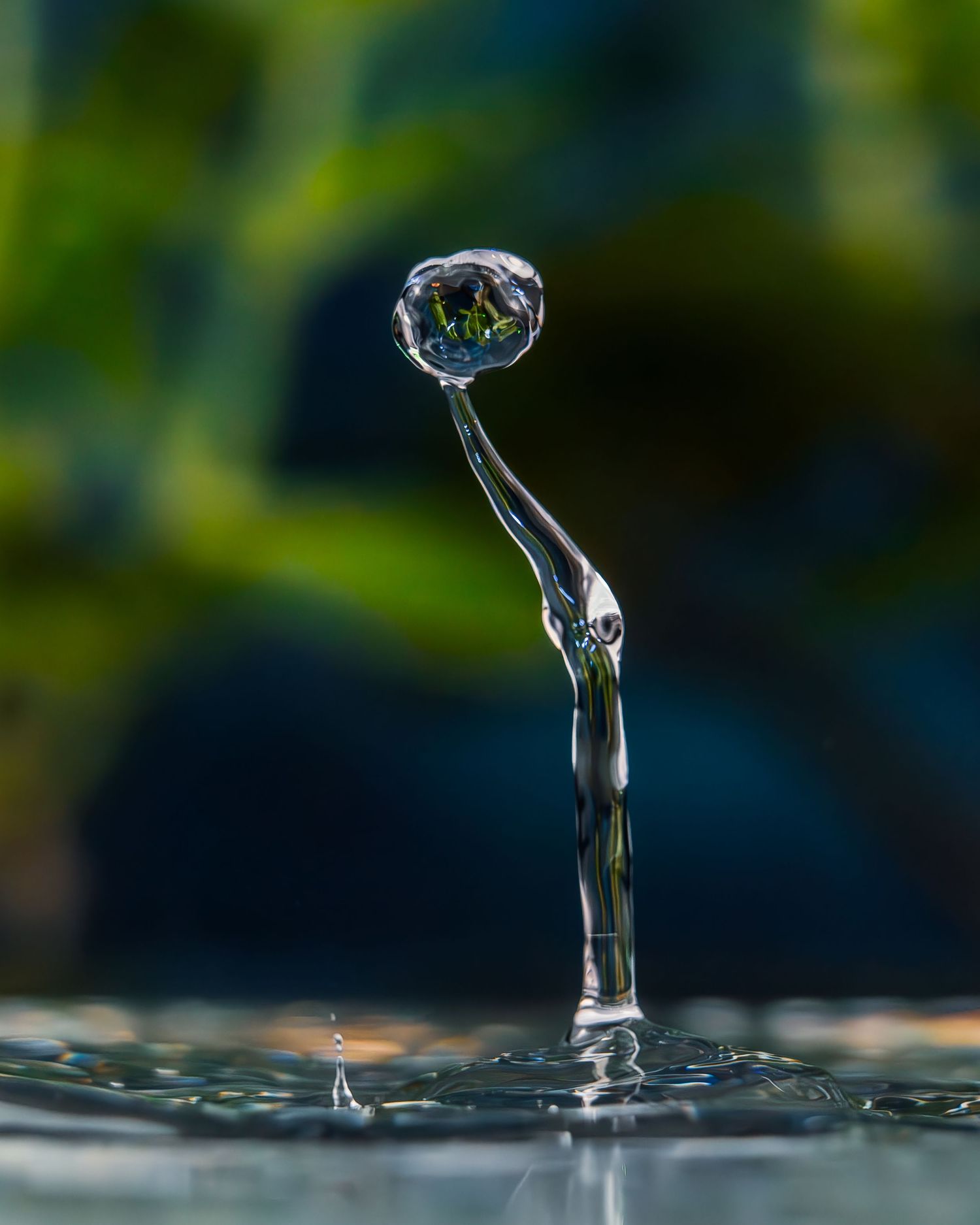 Drop Motion series: Water drop, laser, and fog art photography
