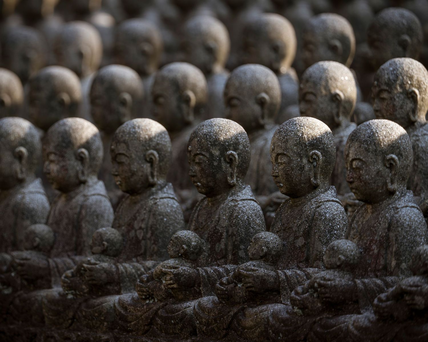 Nomiyama Kannon-Ji Temple. Japan Buddhism. Mizuko Jizo statues