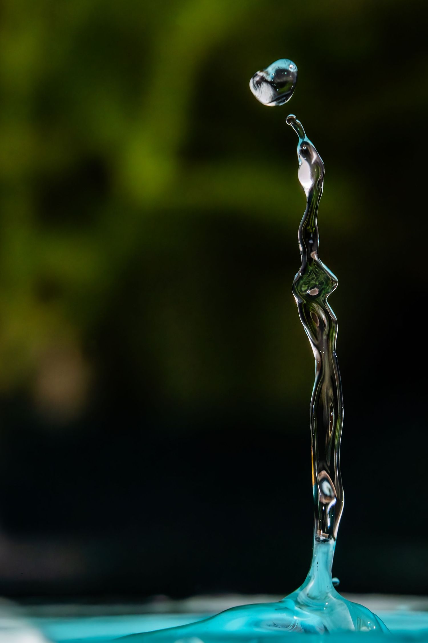 Drop Motion series: Water drop, laser, and fog art photography