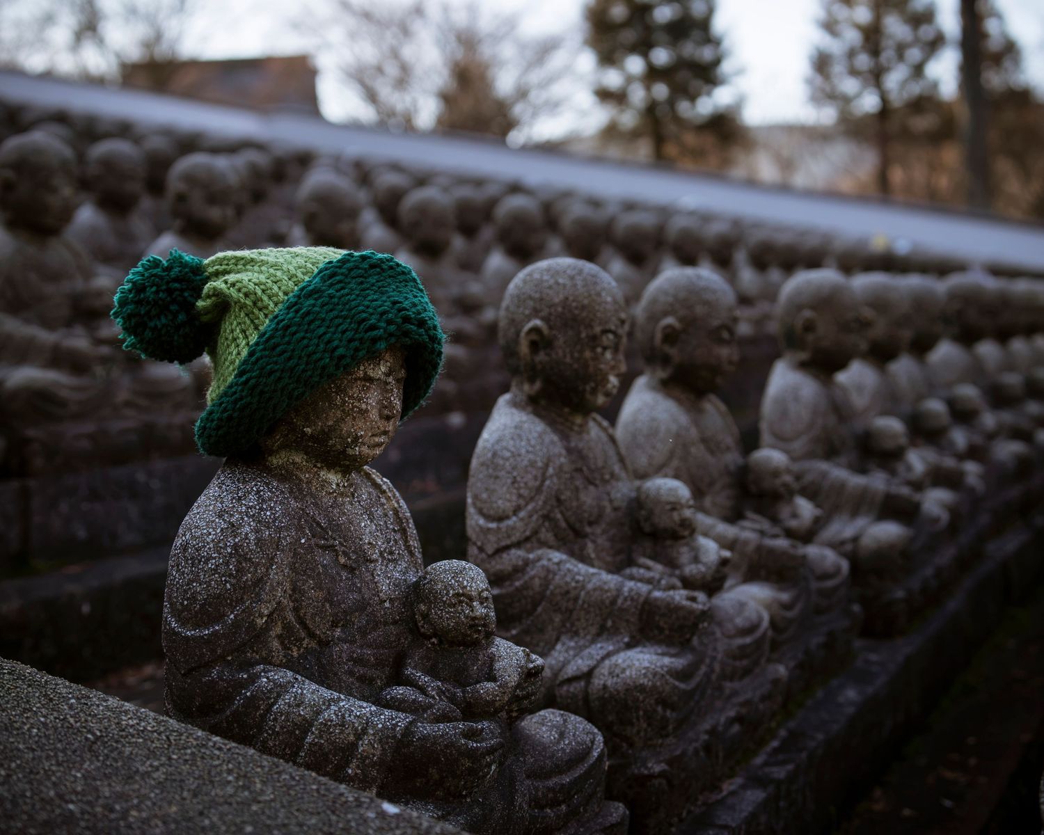 Nomiyama Kannon-Ji Temple. Japan Buddhism. Mizuko Jizo statues