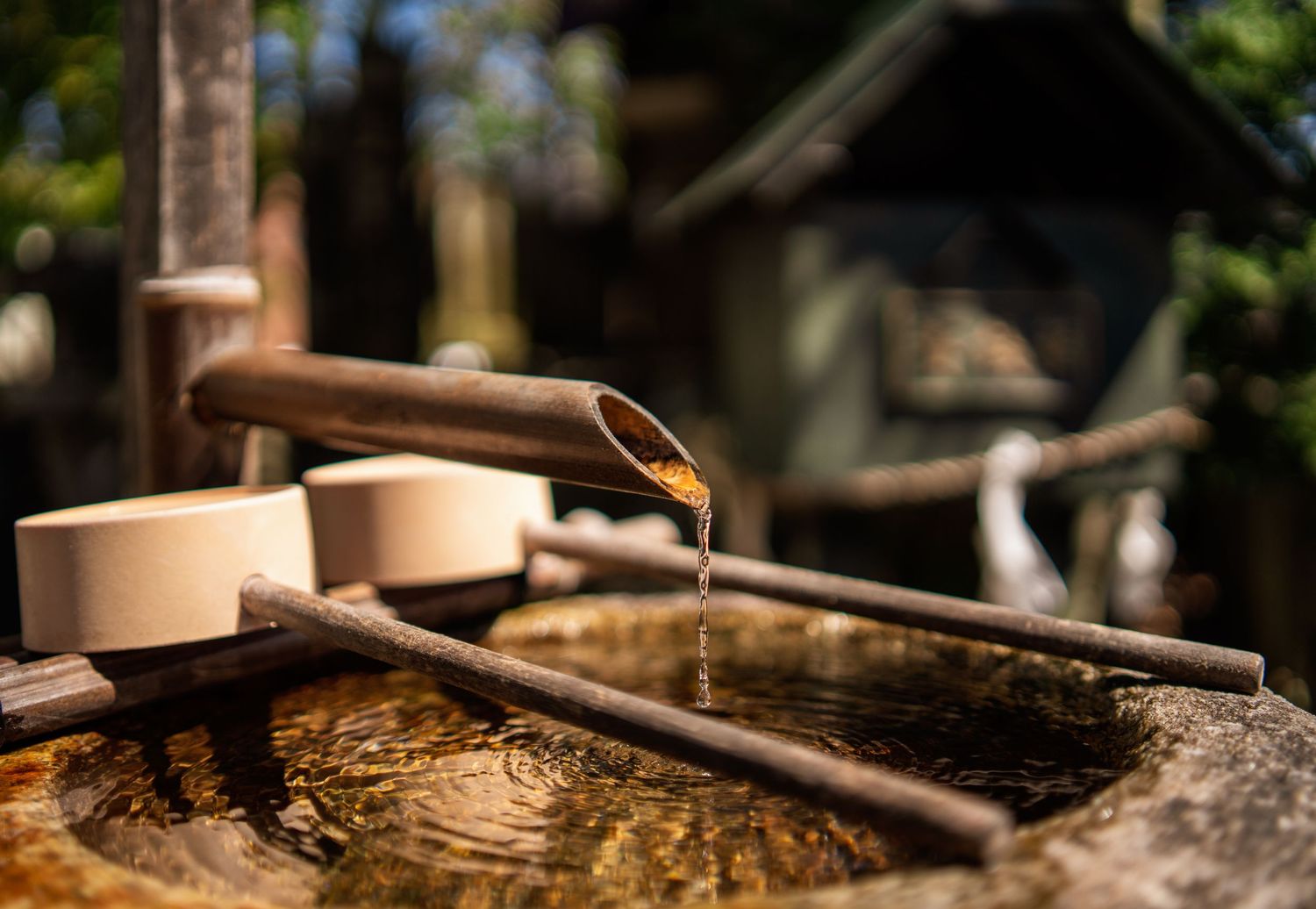 Washing hands station. Japan.