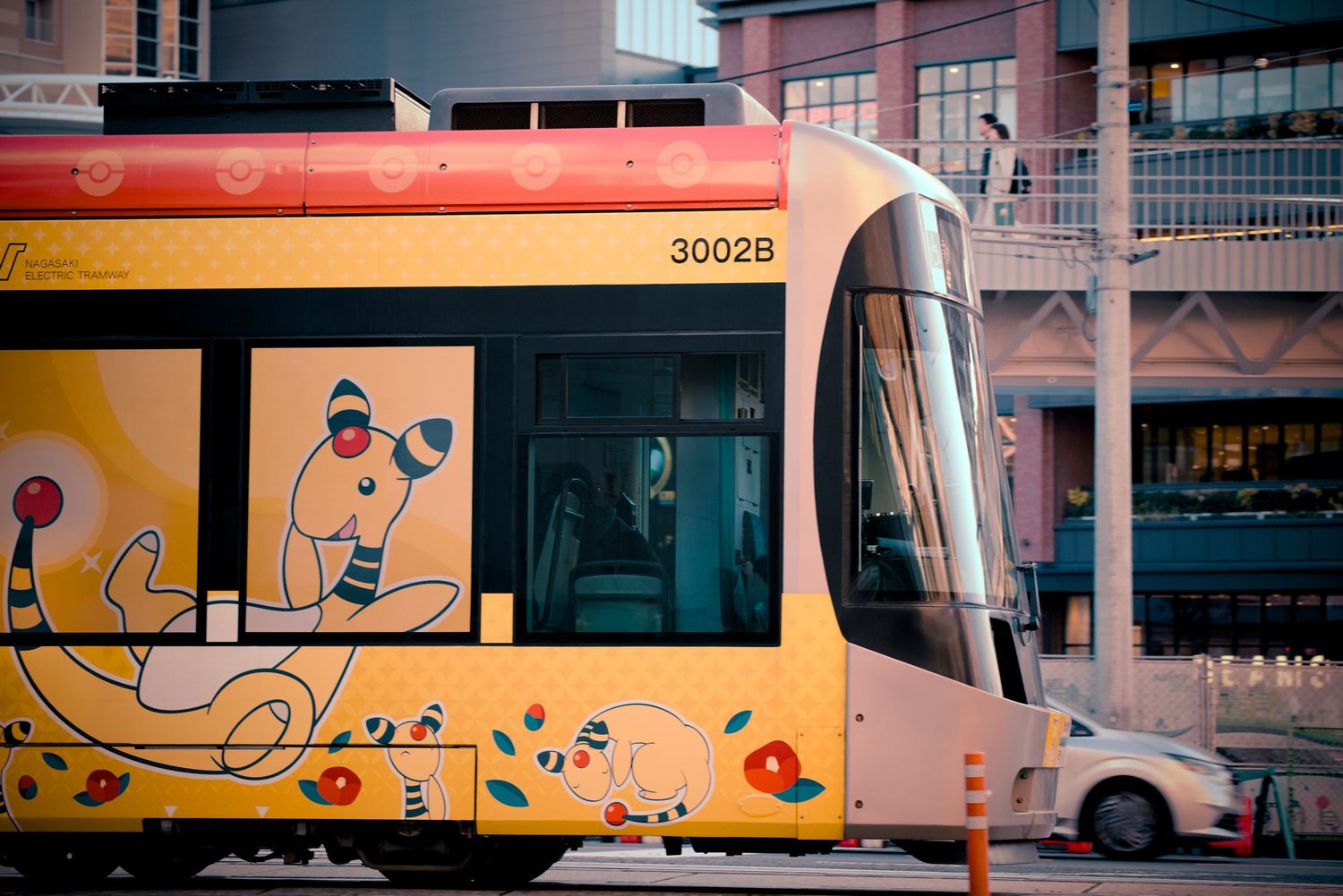 Trams of Nagasaki, Japan.