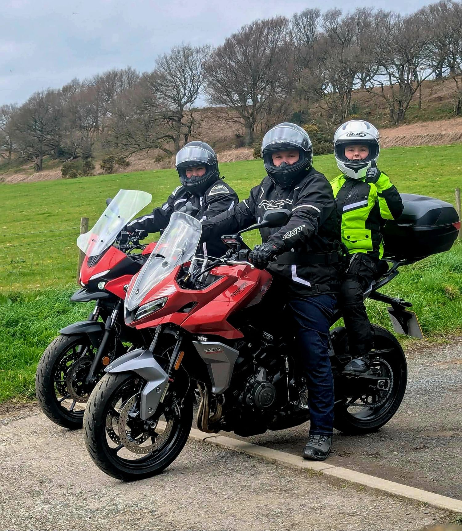 The Road Snap family with their motorbikes.