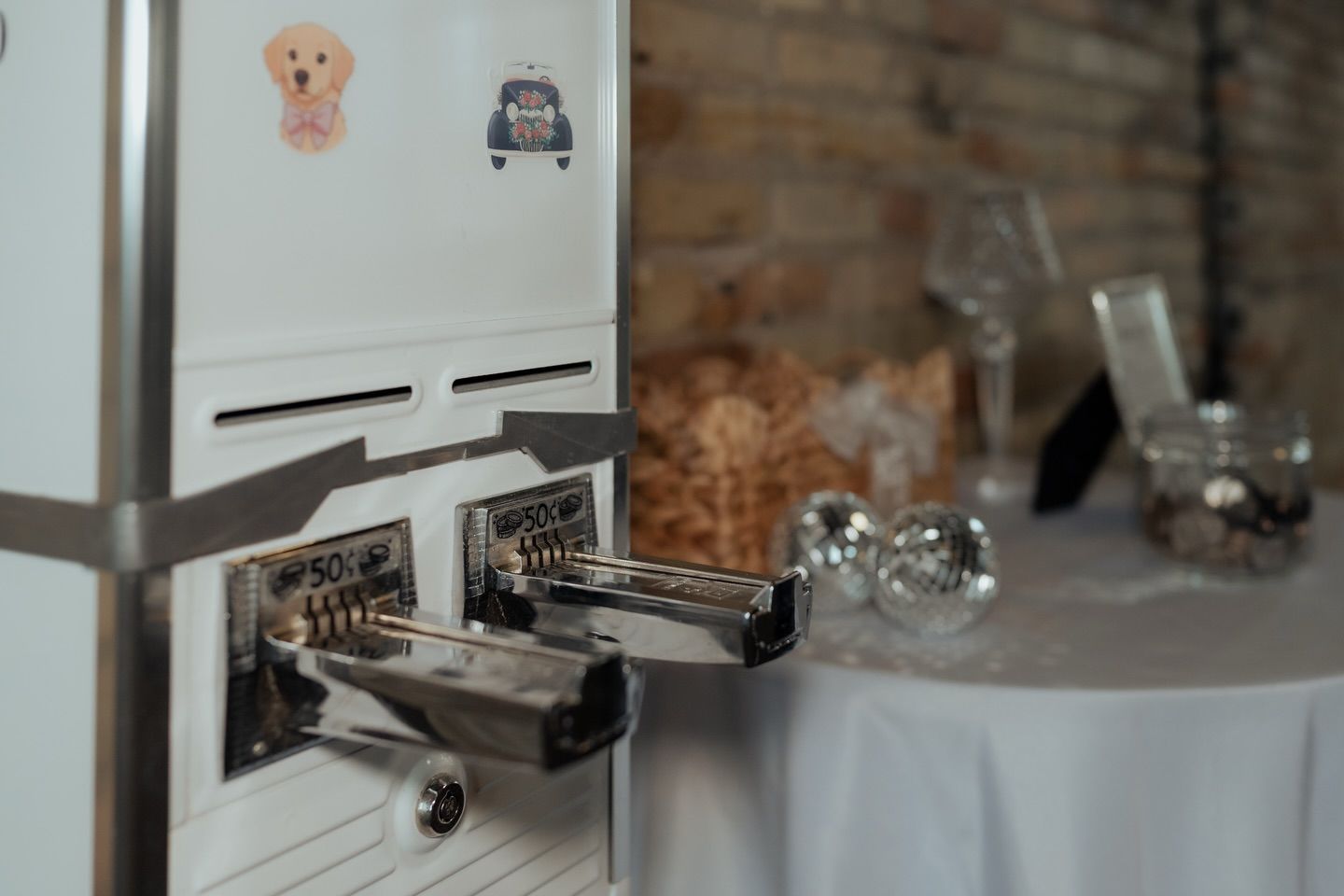 Cocktail Hour Wedding Reception Guest Entertainment Sticker Vending Machine Temporary Tattoo Vending Machine Wedding Favors