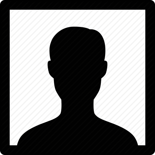 Generic male user profile silhouette icon placeholder avatar in black and white.