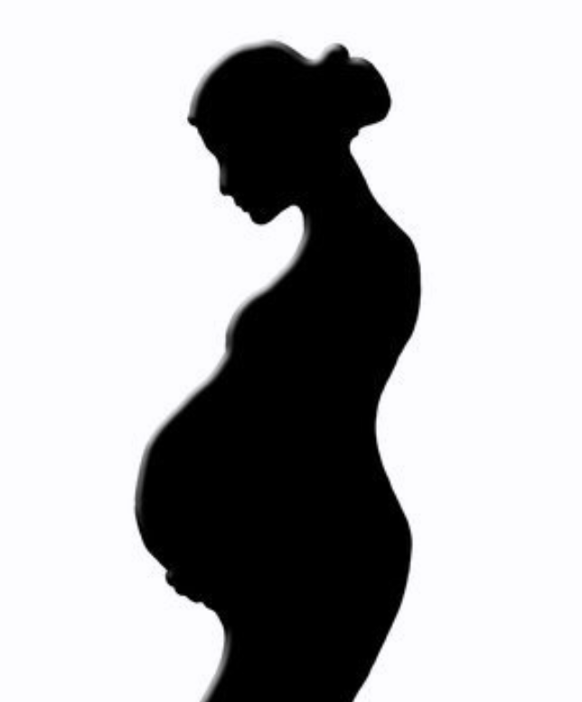 Silhouette of a pregnant woman