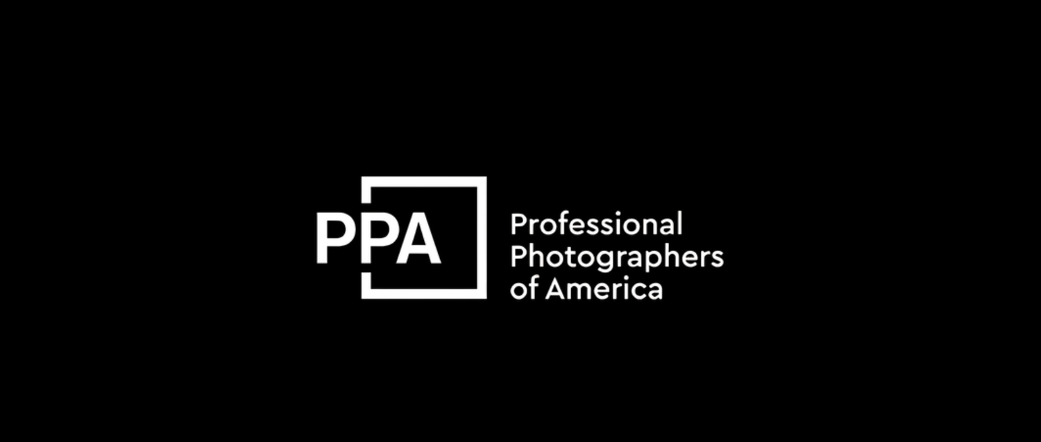Professional Photographers of America (PPA) logo on a black background.