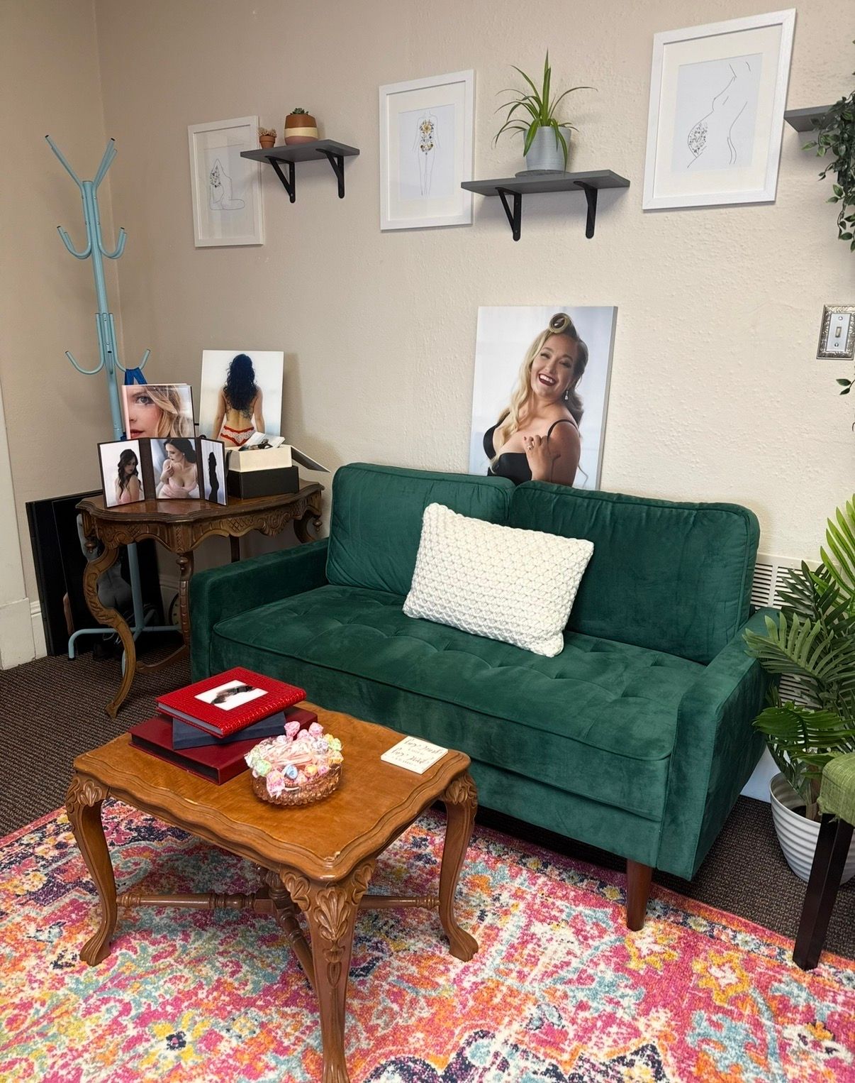 Meeting and private reveal area at Nicole Fey Photography in Downtown Colorado Springs.