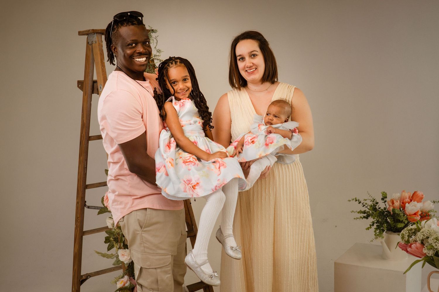 Portrait de famille en studio