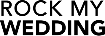 Bold black text reading 'ROCK MY WEDDING' in a minimalist typography style against a white background.
