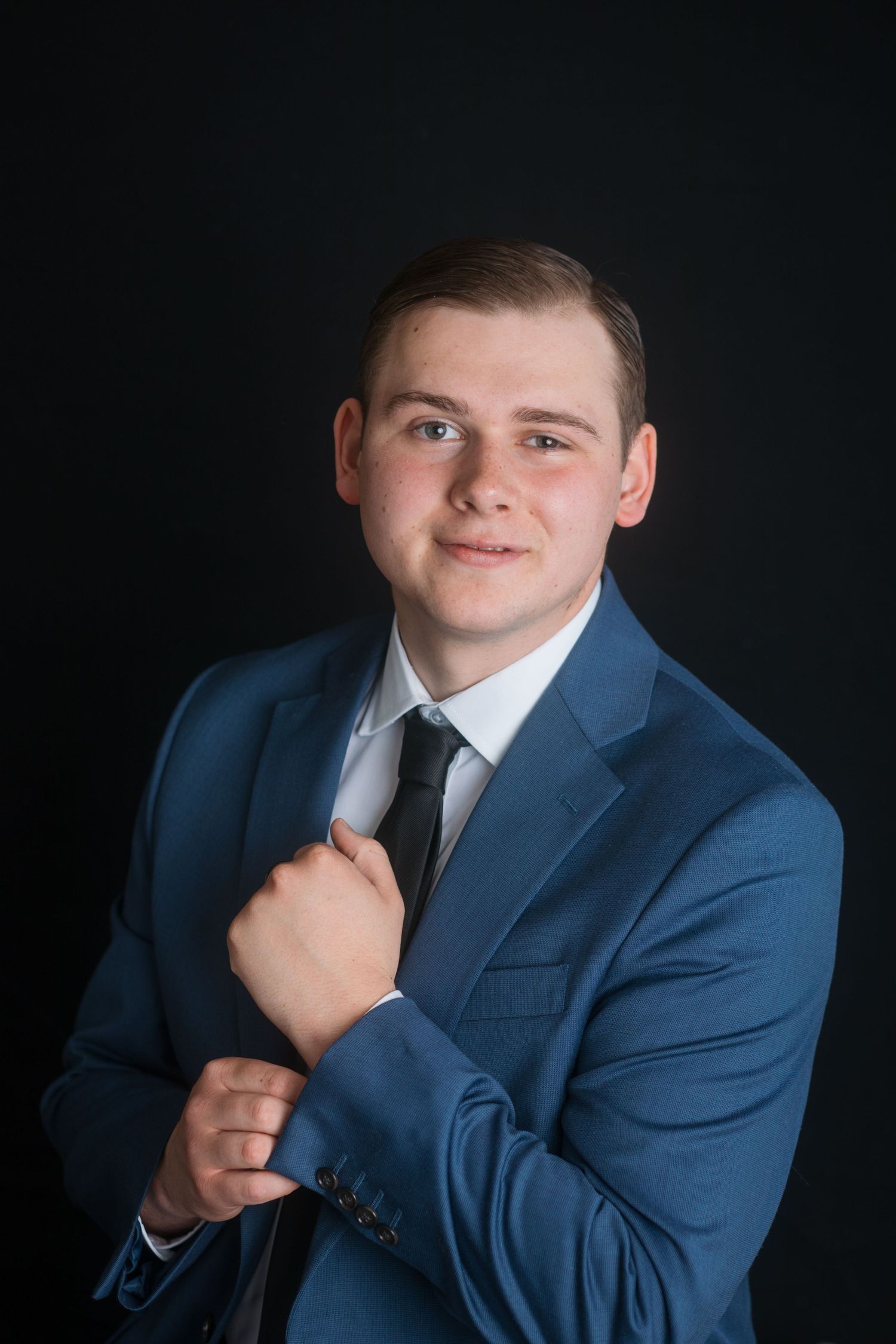 Boise Idaho professional male headshot in studio with confident smile