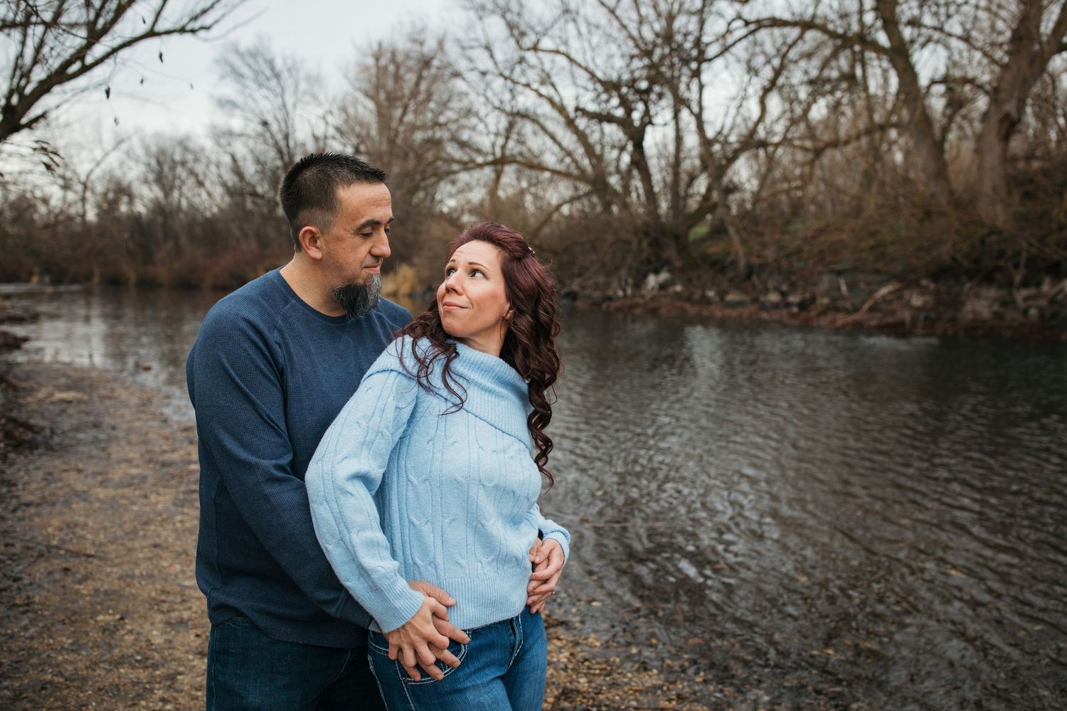 Parent portrait during a lifestyle family session near Reid Merrill Park in Eagle Idaho