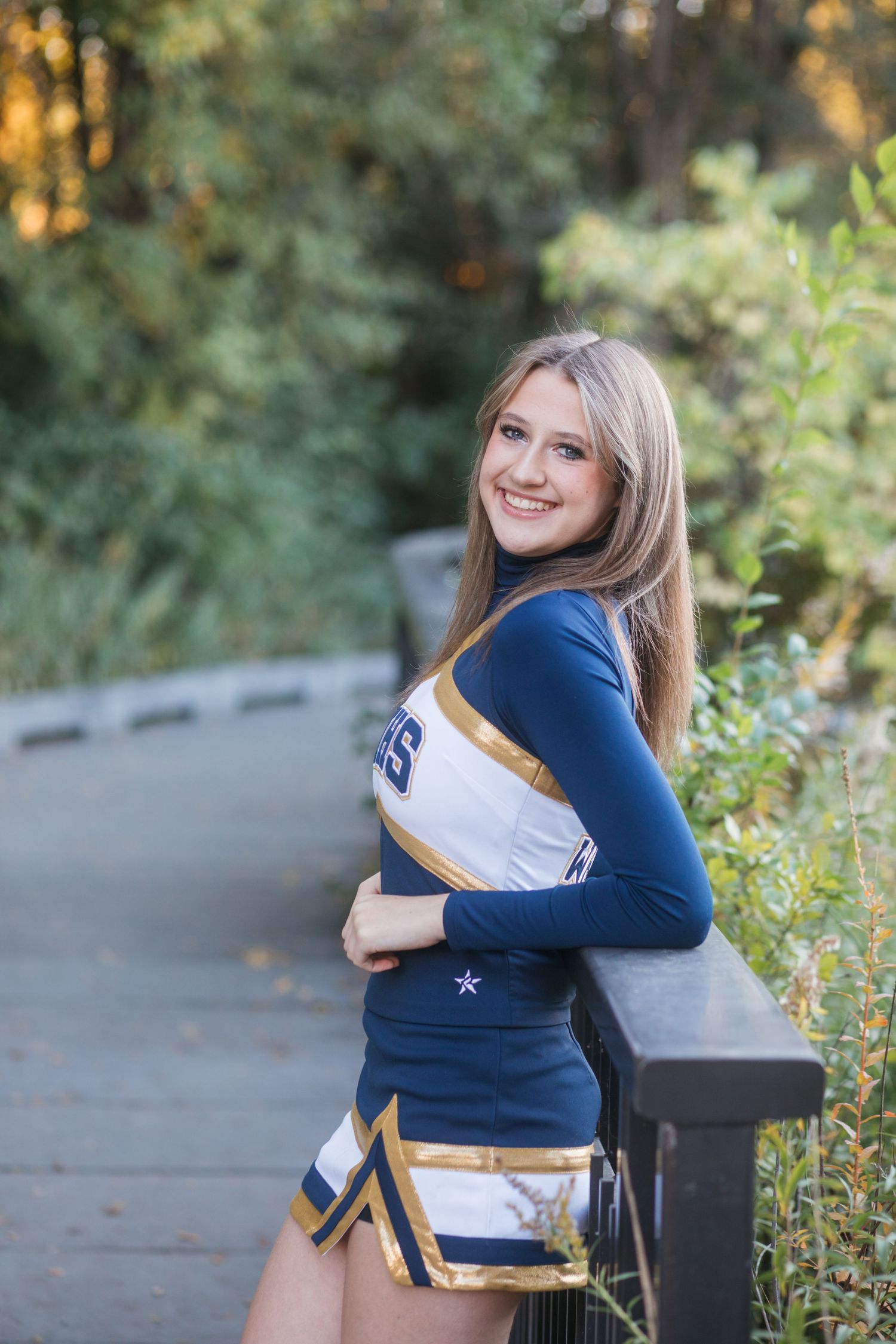 Boise senior cheerleader portrait during high school senior photo session