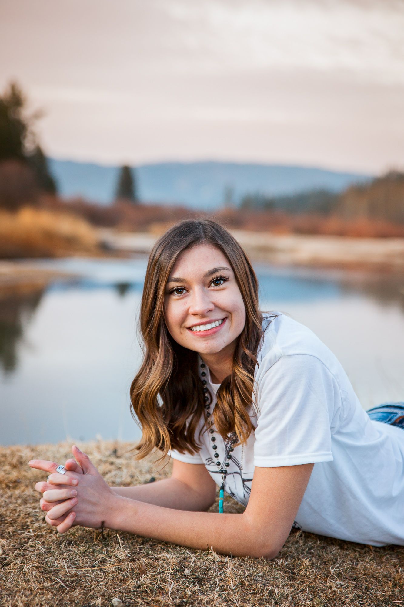 Treasure Valley senior portrait close up of high school senior during fall photo session