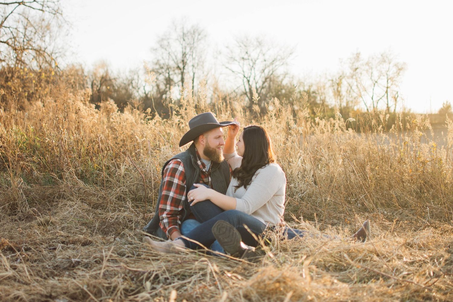Candid outdoor family moments captured in a series of sunset photos.