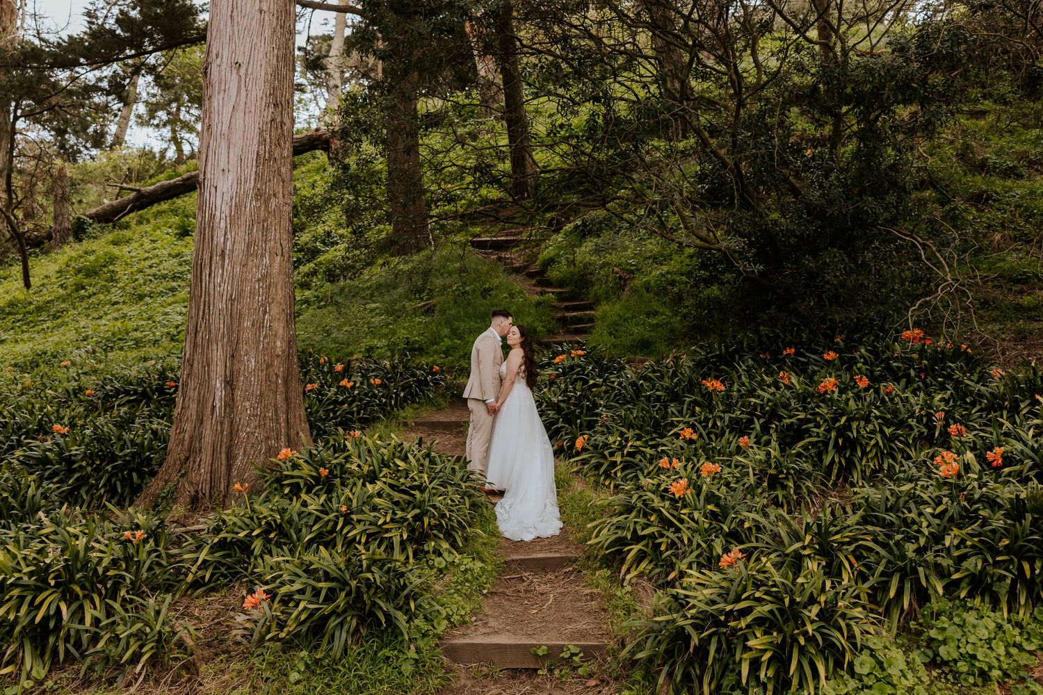 candid Golden Gate Park San Francisco elopement