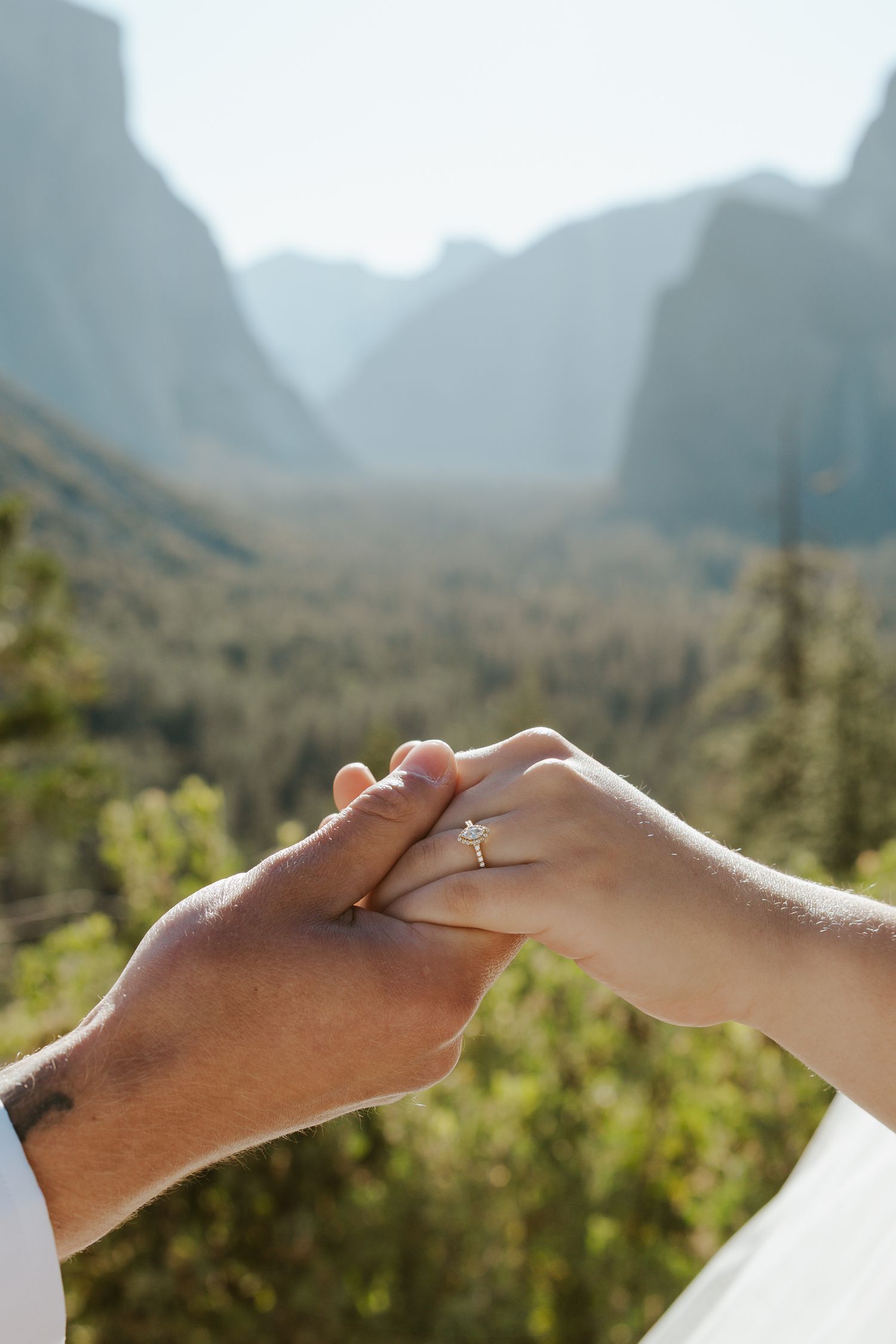 romantic and authentic yosemite national park elopement photographer. detail wedding rings shot