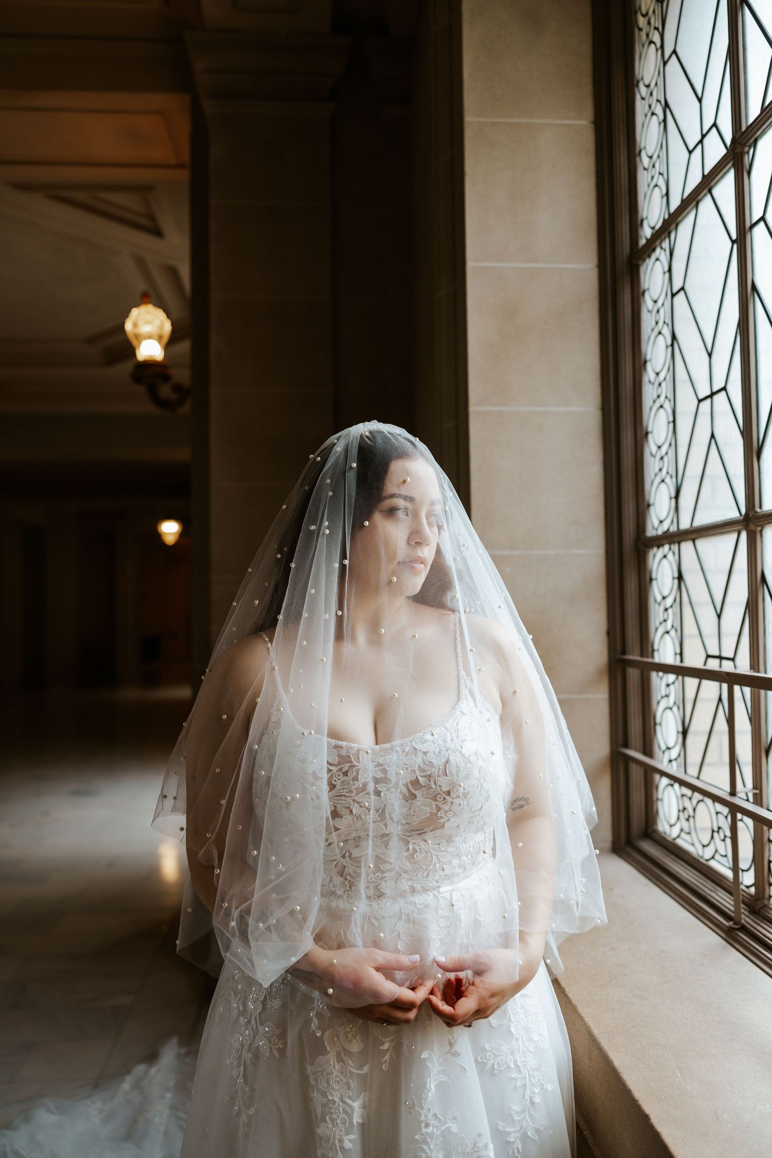hauntingly beautiful san francisco elopement photo of bride