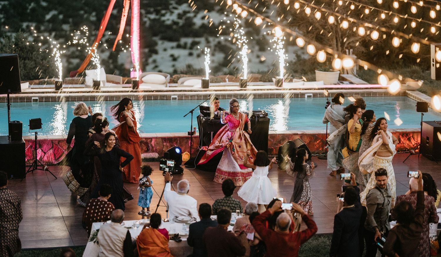 Sangeet Party for destination Hindu wedding with David Jesse Photo, wedding photographer